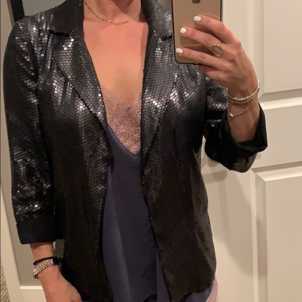 Sequin black blazer